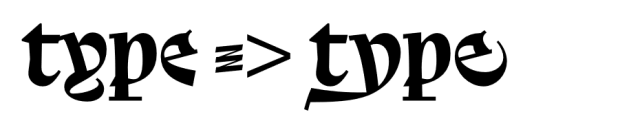 A swash capital letter alternate compared with the plain capital in FontCreator.